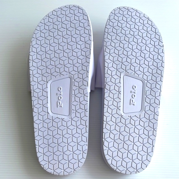 Polo Ralph Lauren Cayson Bear Pool White Sandals Sz 13 New